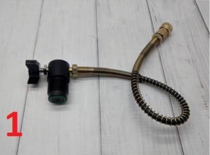 Заправочная станция. Шланг 35 см. Окончание фостер-квик