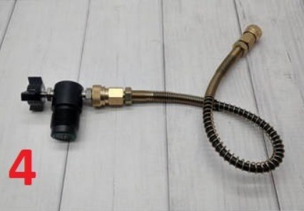 Заправочная станция. Шланг 35 см. Шланг быстросъем. Окончание фостер-квик