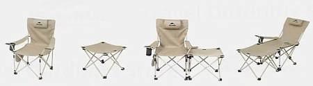 Регулируемый стул и стол для отдыха Naturehike, черный CNK2350JJ011