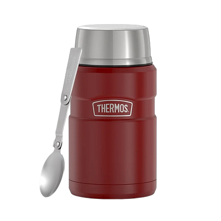 Термос для еды с ложкой 0,71 л THERMOS SK-3021, красный KING