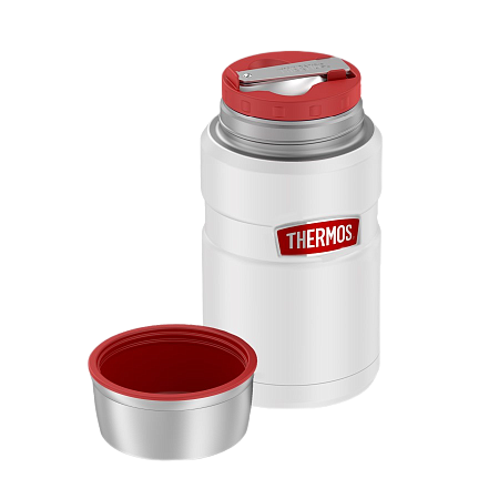 Термос для еды с ложкой 0,71 л THERMOS SK-3021, белый KING