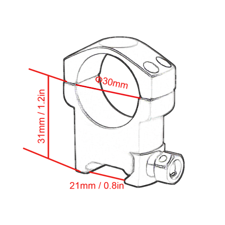 Кольца Vector Optics 30 мм Н-16 (Weaver 20 мм)