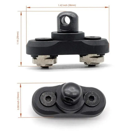 Переходник MLOK/M-LOK - антабка на цевье