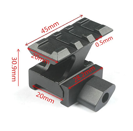 Планка Weaver-Weaver повышающая Н-24 мм