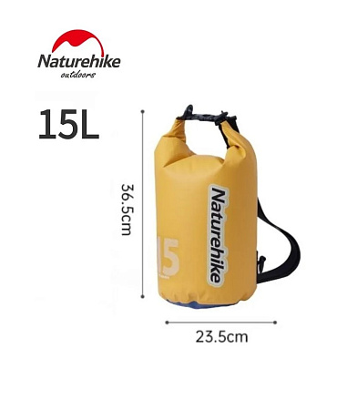 Кемпинговый водонепроницаемый рюкзак Желтый 15л Naturehike CNK2300BS017