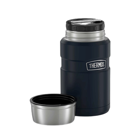Термос для еды с ложкой 0,71 л THERMOS SK-3021, темно-синий KING