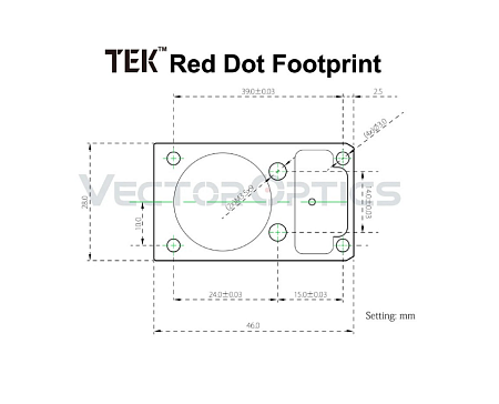 Консольное крепление Vector Optics  для коллиматоров Frenzy TEK на планку Weaver/Picatinny