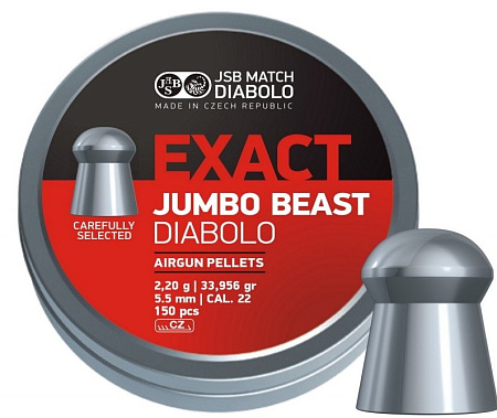 Пули для пневматики JSB Exact Jumbo Beast 5,52 мм 2,2 г.