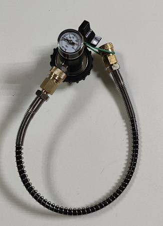 Заправочная станция поворотная с манометром. Шланг б/с (окончание фостер-квик)