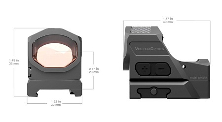 Коллиматорный прицел VECTOR Optics FRENZY-X 1x19x26 MRS GENII Multi-Reticle