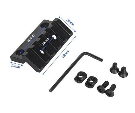 Тактический переходник Weaver для фонаря и прицела M-LOK, 45 градусов