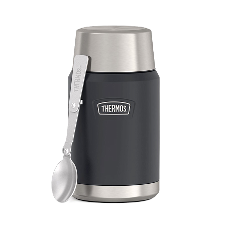 Термос для еды, с ложкой 0,71 л THERMOS IS-301, черный