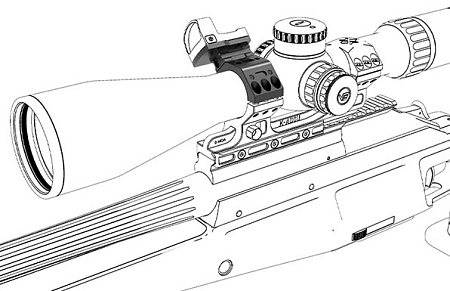 Комплект адаптеров Vector Optics X-ACCU для установки коллиматорных прицелов на кронштейны с кольцами 34 мм