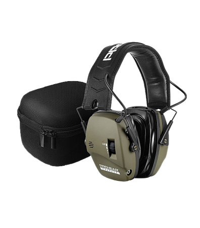 Наушники активные  PROHEAR EM036, NRR 23dB Green с кейсом