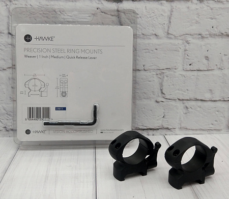 Кольца Hawke  25,4 мм. б/с Н-8,7 мм (Weaver 20 мм)