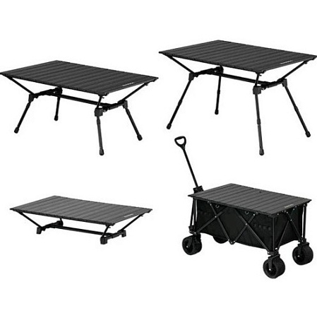 Cтол складной облегченный Naturehike алюминий, черный CNH22JU037