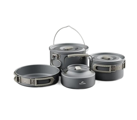 Набор туристической посуды, для походов, туризма и пикника на 4-7 человек Naturehike CNK2450CF010