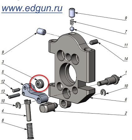 Ролик прижимной барабана Леший 2 (LSA221103)