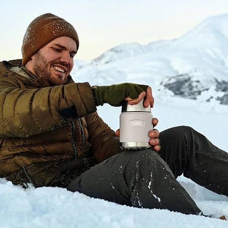 Термос для еды, с ложкой 0,47 л THERMOS IS-300, песочный