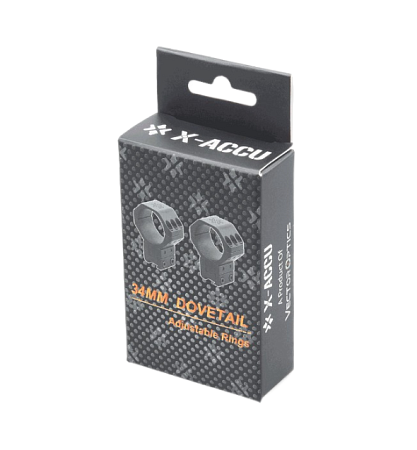 Кольца регулируемые по высоте 40MOA Vector Optics X-ACCU 34 мм (11мм)