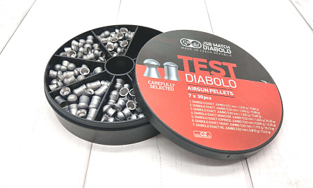 Пули для пневматики JSB Test Diabolo (набор) 5,5 мм (7 видов) 210 штук