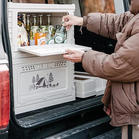 Складной контейнер, кофр Naturehike 50л+10л, светло-серый CNH22SN019