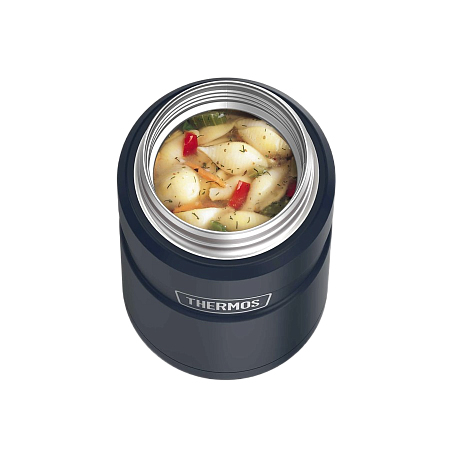 Термос для еды с ложкой 0,71 л THERMOS SK-3021, темно-синий KING