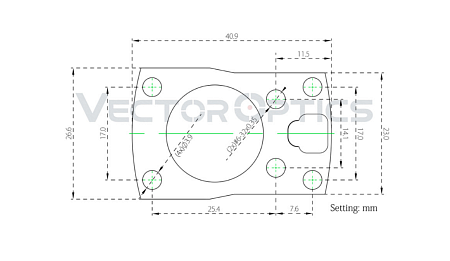 Пистолетный адаптер для коллиматоров VECTOR Frenzy (MAG) на пистолеты Glock