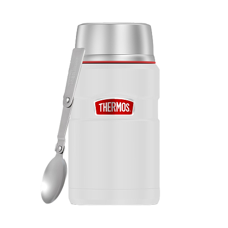 Термос для еды с ложкой 0,71 л THERMOS SK-3021, белый KING