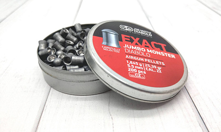 Пули для пневматики JSB Exact Jumbo Monster Diabolo 5,52 мм 1,645 гр 200 шт