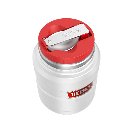 Термос для еды с ложкой 0,71 л THERMOS SK-3021, белый KING