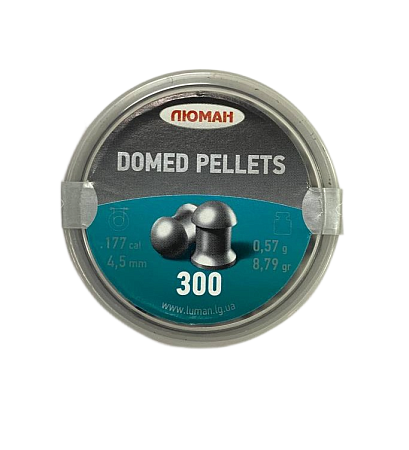 Пули для пневматики Люман Domed pellets 4,5 мм, 0,57 гр 300 шт