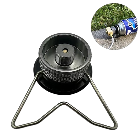 Переходник (с резьбового стандарта на цанговый газовый картридж 220г)