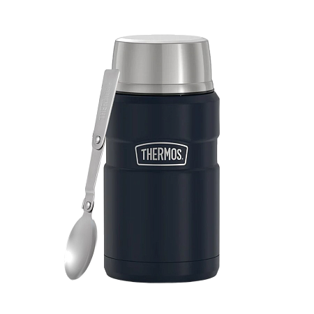 Термос для еды с ложкой 0,71 л THERMOS SK-3021, темно-синий KING