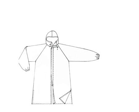 Плащ дождевик тк.Таффета (оранжевый 52/54)