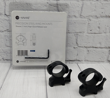 Кольца Hawke 25,4 мм. б/с Н-14,5 мм (Weaver 20 мм)