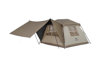 Палатка с навесом Naturehike Village, коричневый CNK2300ZP022